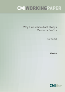 Why Firms Should Not Always Maximize Profits