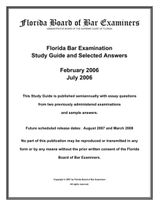 part i – essay questions and selected answers