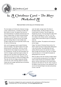 1a. A Christmas Carol - The Story (Worksheet A)