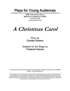 A Christmas Carol - Plays for Young Audiences