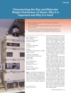 Characterizing the Size and Molecular Weight Distribution of Starch