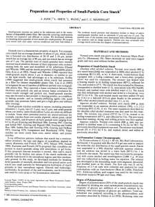 Preparation and Properties of Small-Particle Corn Starch