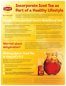 Incorporate Iced Tea as Part of a Healthy Lifestyle