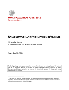 unemployment and participation in violence