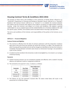 2015-2016 Housing Terms and Conditions