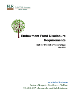 Endowment Fund Disclosure Requirements