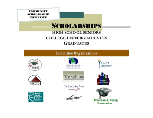 scholarships - Coleman A. Young Foundation