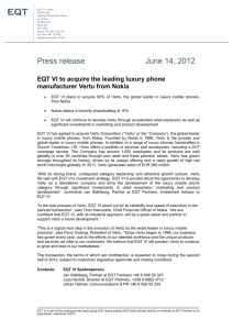 Press release June 14, 2012
