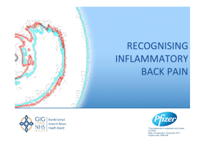 Recognising Inflammatory Back Pain
