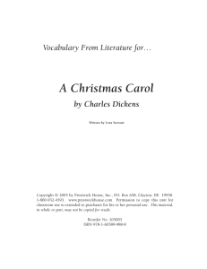 A Christmas Carol - Vocabulary From Literature Sample PDF