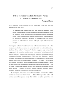 Ethics of Narrative in Toni Morrison's Novels