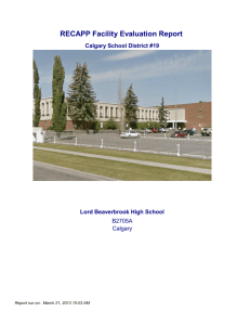 RECAPP Facility Evaluation Report - Alberta Ministry of Infrastructure