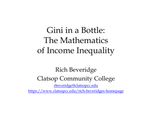 Gini in a Bottle: The Mathematics of Income Inequality