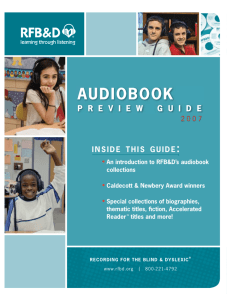 Audiobook Catalog - the Col. John Robinson School