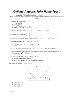 Algebra 2 end behavior of polynomial functions worksheet answers image