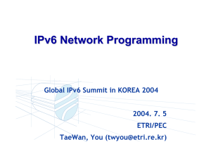 IPv6 Network Programming