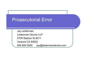 Prosecutorial Error