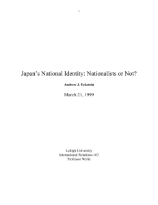 Japan's National Identity: Nationalists or Not?