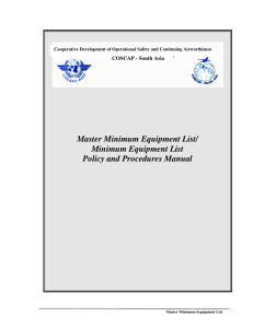 Minimum Equipment List Policy and Procedures Manual