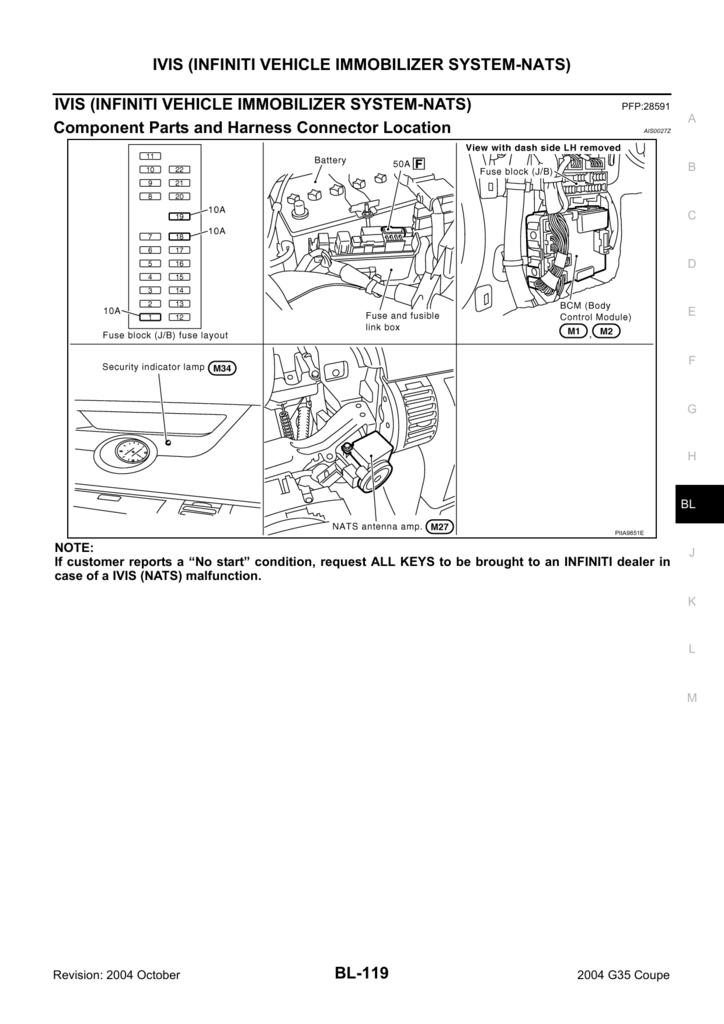 2004 Infiniti G35 Parts Diagram