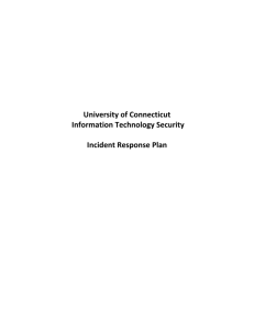 University of Connecticut Information Technology Security Incident