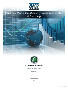 Building a World-Class Security Operations Center: A Roadmap