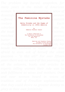 The Feminine Mystake - eTheses Repository