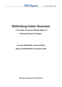 Rethinking Indian Business - Nomura Research Institute