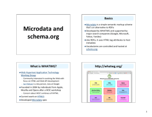 Microdata and schema.org
