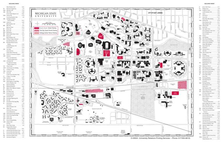 Campus Map - Michigan State University Office of Admissions