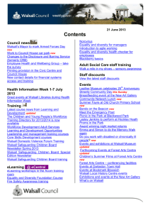 Contents - Walsall Council