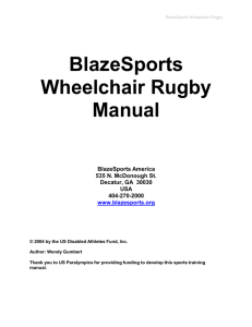 BlazeSports Wheelchair Rugby Manual