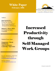 Increased Productivity through Self