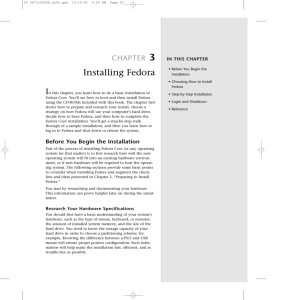 Installing Fedora