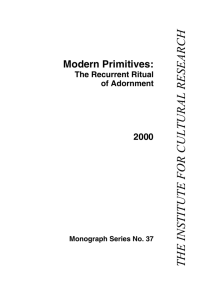Modern Primitives: the recurrent ritual of adornment