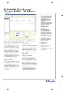 NI LabVIEW SignalExpress Tektronix Edition (TE) Software
