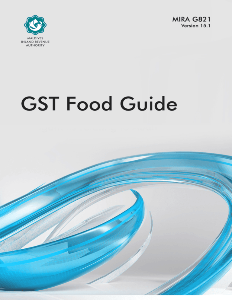 30 Jun 15 GST Food Guide Maldives Inland Revenue Authority