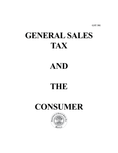 GST and the Consumer - The Belize Department of General Sales Tax