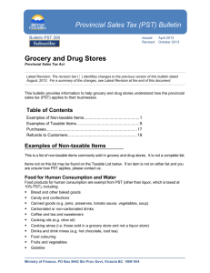 Grocery and Drug Stores