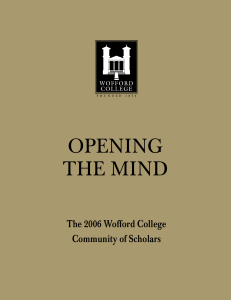 Opening the Mind - Wofford College
