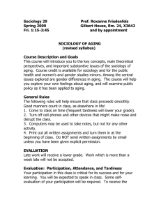 Sociology 29 - North American Network in Aging Studies