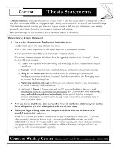 Content Thesis Statements