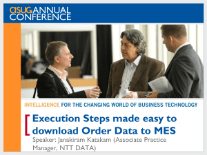 Execution Steps made easy to Order Data to