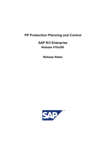 PP Production Planning and Control