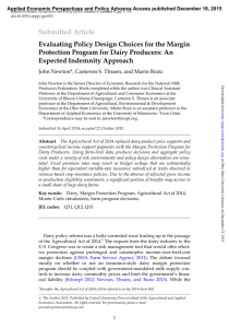 Submitted Article Evaluating Policy Design Choices for the Margin