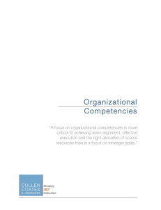 Organizational Competencies - Cullen Coates & Associates