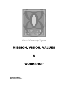 mission, vision, values a workshop