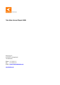 Tele Atlas Annual Report 2006
