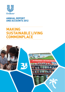 Annual Report of Unilever Caribbean Limited 2012