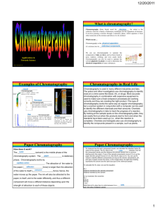 Examples of Chromatography Chromatography in